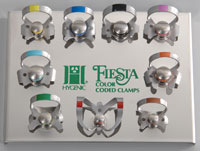 (image for) Fiesta Clamp Pack - Color Coded - Winged - 9 per Box